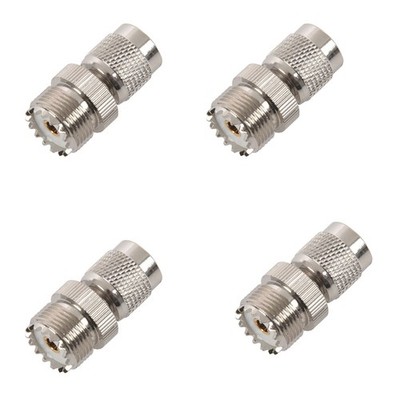 4X TNC-Stecker Auf PL259 UHF-Adapterbuchse, Silber X3P37463