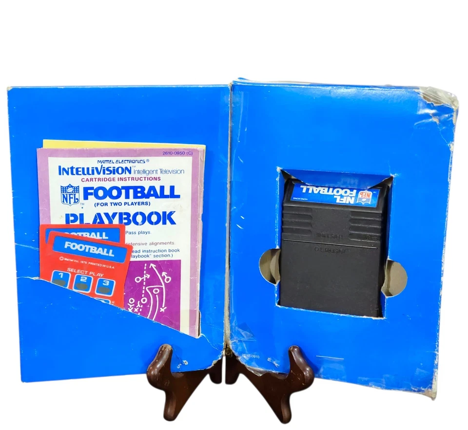 Intellivision NFL Football Box Manuals Overlays Multiplayer Mattel Video Game - Image 2 of 4