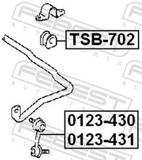 Für FEBEST 0123-430 FRONT LEFT STABILIZER LINK / SWAY BAR LI