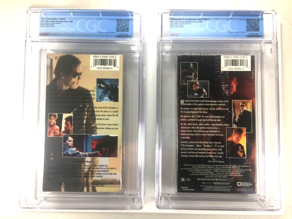The Terminator 1&2 Limited Edition VHS 1997 ARTISIAN CGC Grade 9.6 & 9.4 A+ SEAL - Image 4 of 4