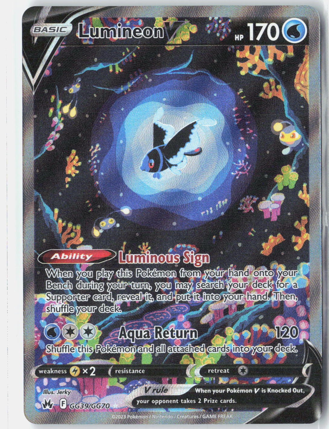 Lumineon V SWSH: Crown Zenith: Galarian Gallery GG39/GG70 Pokemon Card Holo