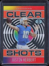 2021 Panini Illusions #CS-1 Justin Herbert Clear Shots Orange