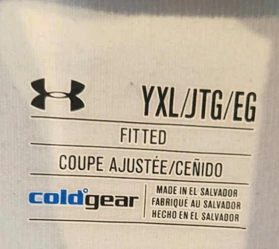 ¡Camisa Pullover Under Armour ColdGear Blanca Ajustada Cuello Simulado! Talla XL Foto 3 de 4