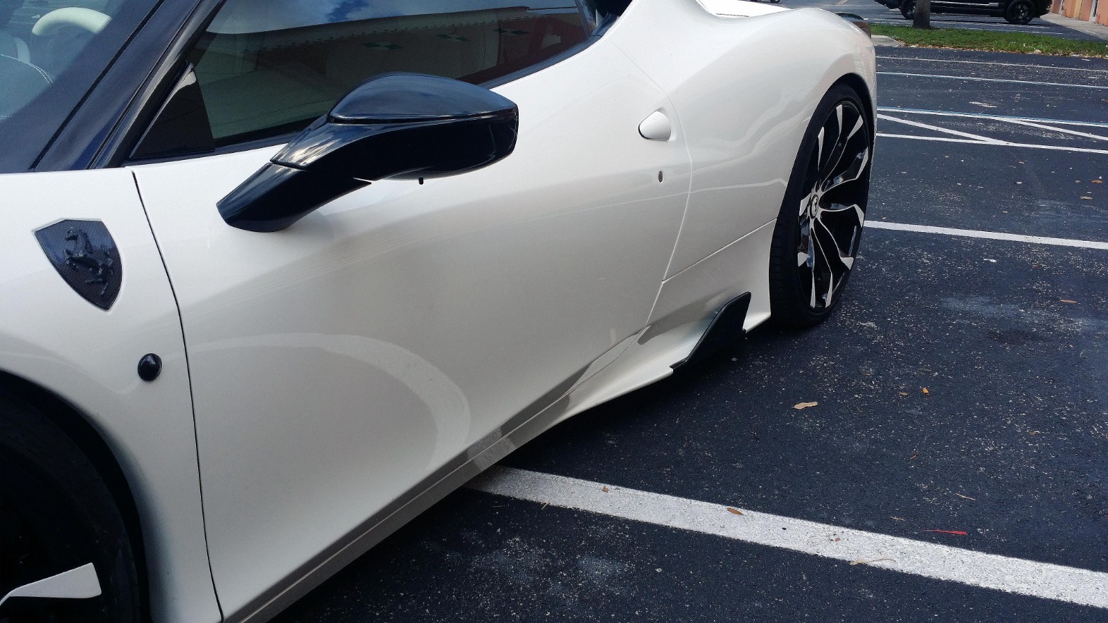 2010-15 Ferrari 458 Italia Speciale Side Skirts Set with Fins Made in USA