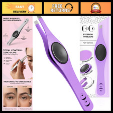 Precision Tweezers for Facial Hair Removal - Sharp Slant Tip Eyebrow Plucker