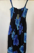Just Love Women’s Floral Dress Sz 2XL Black Blue NWT