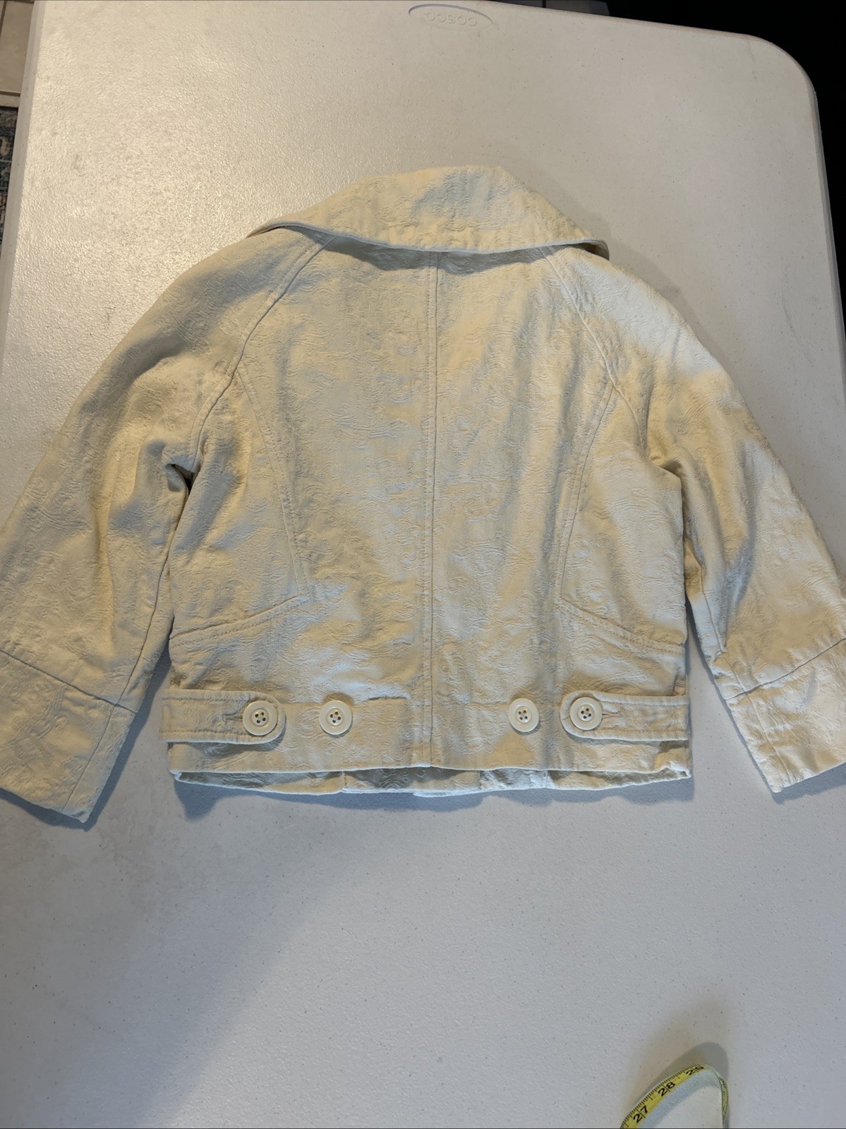 Preppy Chic Elegant Denim Paisley Vintage Levi’s Crop Jacket S Western Old Money