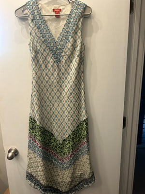 #ad #ad CUTE Sundance Silk Patterned MEDIUM Maxi Dress $50.00