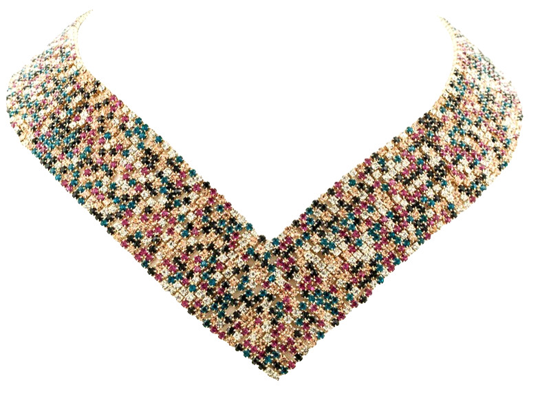 OFF PARK MULTICOLOR CRYSTAL STATEMENT NECKLACE - … - image 5