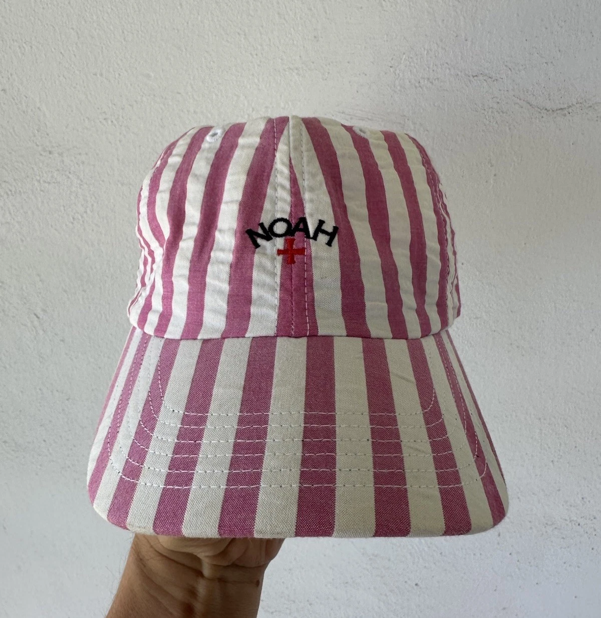 RARE chapeau Noah NY authentique casquette rayée suprême unique 6 panneaux