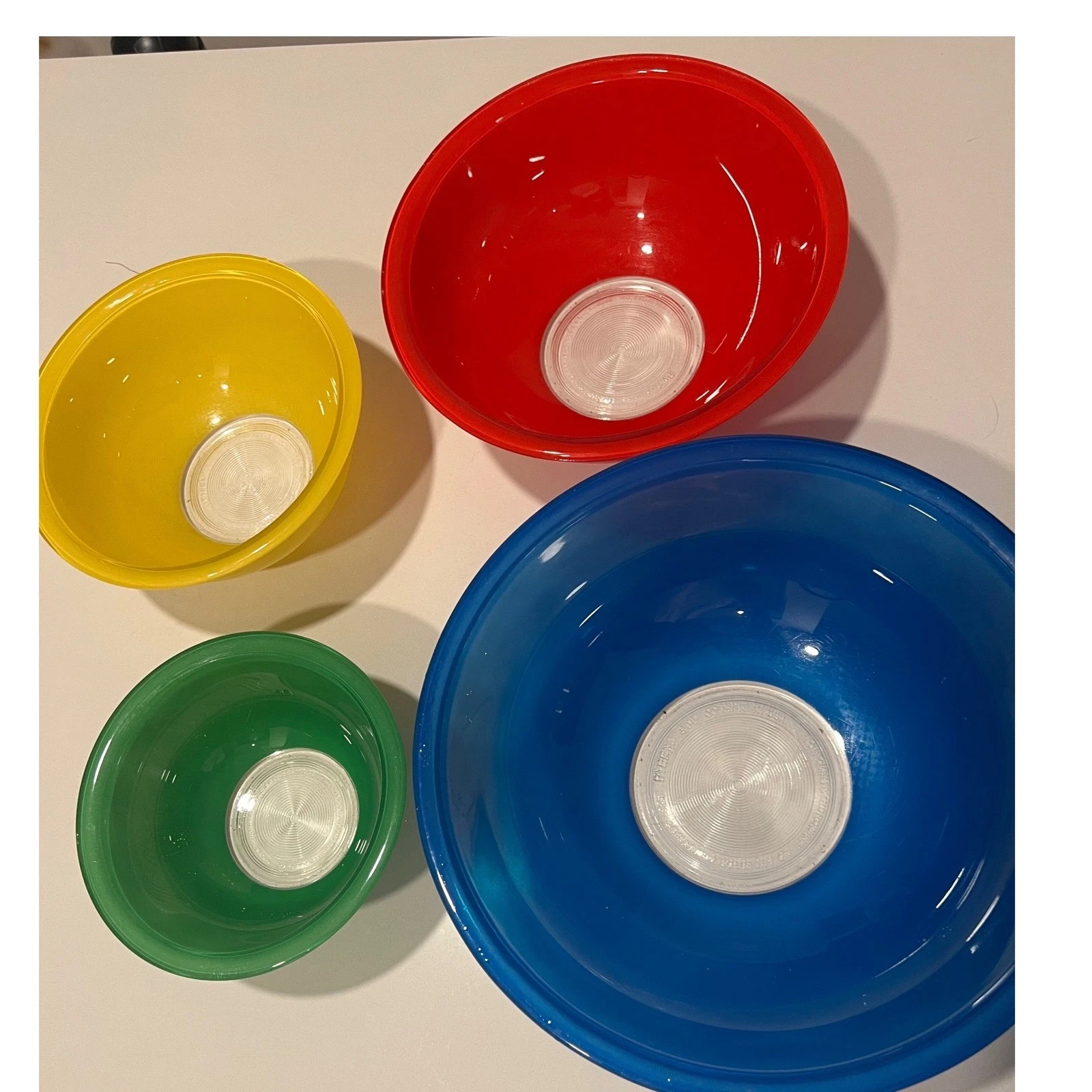 Pyrex Mixing Bowls Vintage Primary Colors Clear Bottom Nesting Set 4pc
Opens in a new window or tab