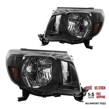 Black Amber Headlight Assembly - Compatible with Tacoma 2005 2006