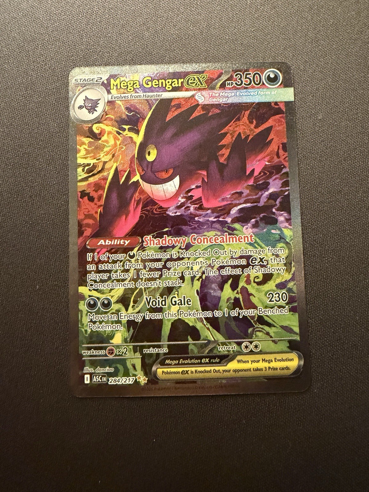 MEGA GENGAR EX 2026 POKEMON ASCENDED HEROES SPECIAL ILLUSTRATION RARE 284/217