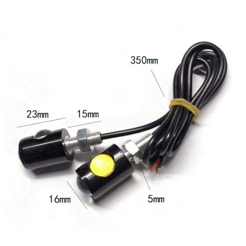 2PC LED Black Micro Mini Tiny Small Indicators Turn Signals Motorcycle MotorBike - Picture 7 of 8