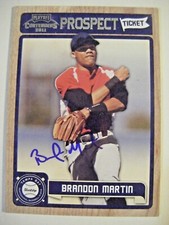 BRANDON MARTIN signed ROYALS 2011 Prospect Ticket baseball card AUTO Autographed