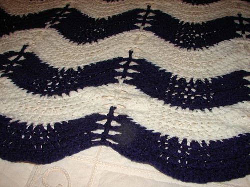 Handmade Handcrafted Handmade Crochet Afghan Throw UNIQUE DESIGN - Picture 4 of 6