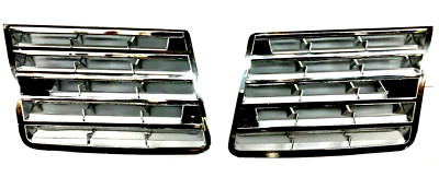 1980 - 1982 Corvette Chrome Silver Side Fender Louvers Grills Pair RH LH C3 NEW