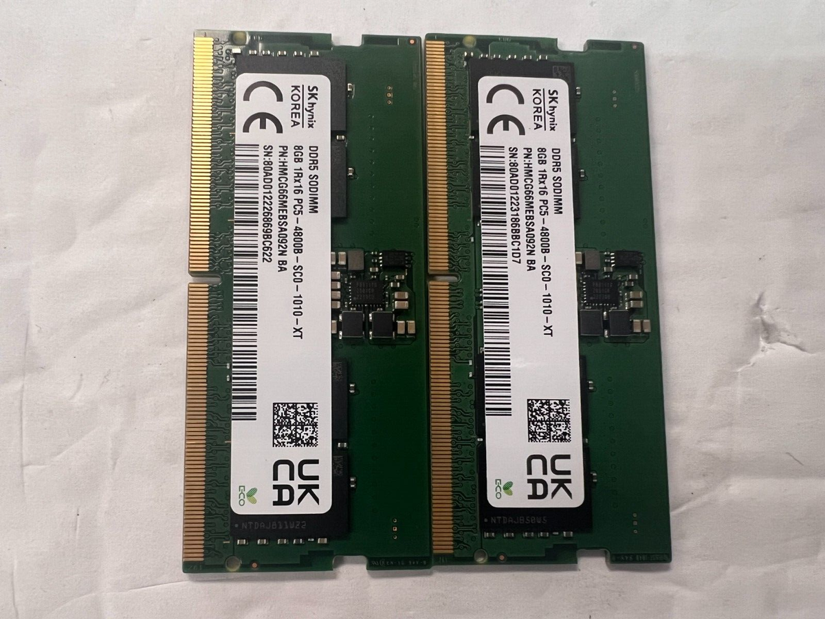 SK Hynix 16GB (8GB x 2) DDR5 1Rx16 4800MHz Memory RAM for Laptop