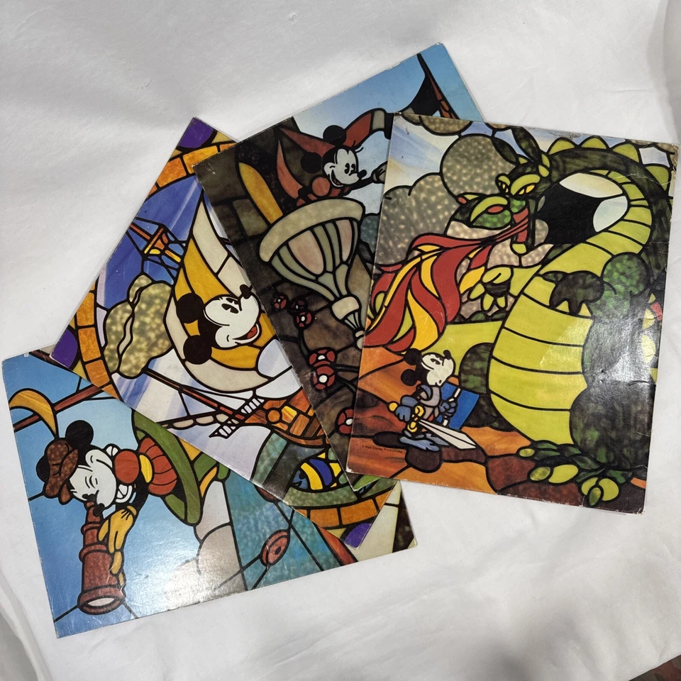 4 carpetas de bolsillo vintage de vitrales de Disney escuela 2 carpetas de peechee años 80 90 Foto 2 de 4