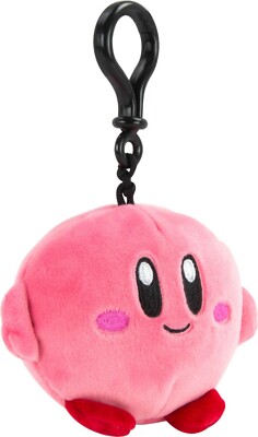 TOMY - Club Mocchi - Smilley Kirby Book Bag Backpack Clip-On Plush NWT