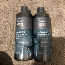 2 Dove Men Care Hydrating Body Wash Eucalyptus w/Cedar Oil NEW 18 FL OZ
