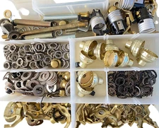 Lamp Building Light Socket Lamp Holder Metal Shell 1/2" Hole Finial Washers Nuts