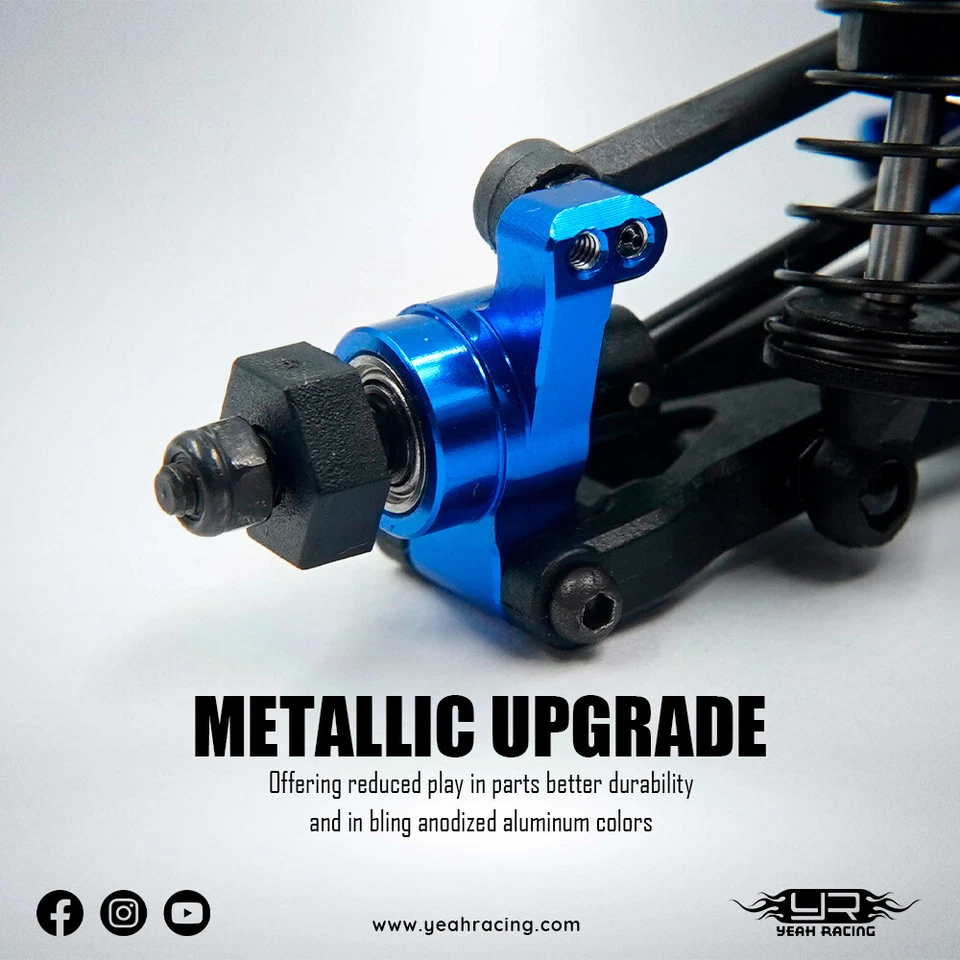 Yeah Racing LSMB-S01DB Alum Essential Conversion Kit Blue for Losi 1/24 Micro-B - Image 3 of 4