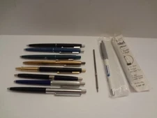 Vintage Papermate Click Ballpoint Pens Double Heart Skillcraft Promo Ad LOT