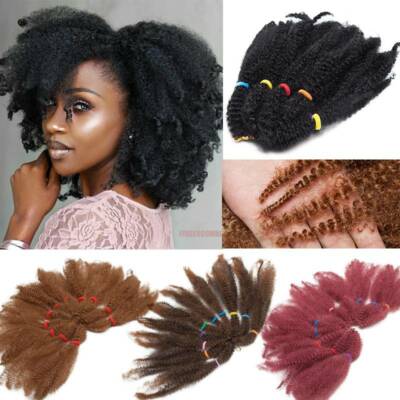 Natural Bob Marley Kinky For Twist Crochet Braid Hair Extensions Curly Afro Hair