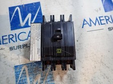 New Surplus SQUARE D QOU3401200 3 pole 40 amp Feed Thru Breaker with Auxiliary