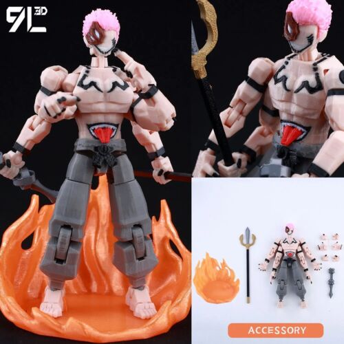 9L 3D Printed Jujutsu Kaisen Sukuna Anime Lucky Dummy 13 Movable Shapeshift Acti - Picture 9 of 49