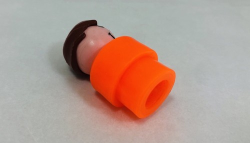 Vintage Little People Boy Orange Body Brown Hair Fisher Price - Picture 8 of 8