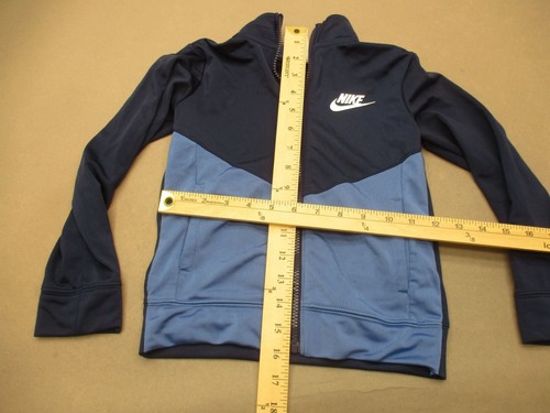 NIKE Size 3-4 YRS Boys Blue Full Zip Stand Collar Pocket Athletic Jacket 073 - Picture 2 of 5