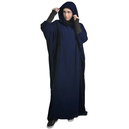 One Piece Women Overhead Prayer Long Dress Abaya Muslim Khimar Kaftan Arab Robe - Picture 6 of 20