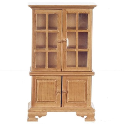 Dolls House Light Oak Corner Dresser China Cabinet Living Dining