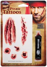 Temporary Tattoo Pirate Scar Kit