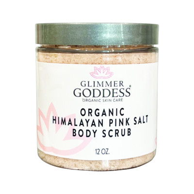 Glimmer Goddess Organic Pink Himalayan Salt Scrub 12 oz.