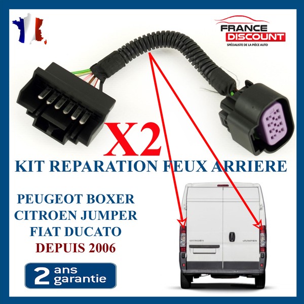 2 Steckverbinder TüR GlüHbirne Hintere Links Oder Recht Nuckel FüR Boxer Ducato-image