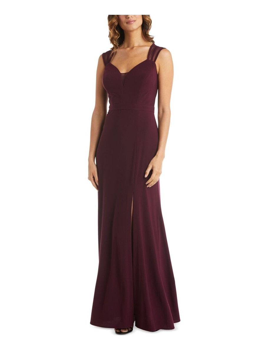 nightway burgundy dress Nightway Long Off Shoulder Formal Velvet Gown 22094 main image 0