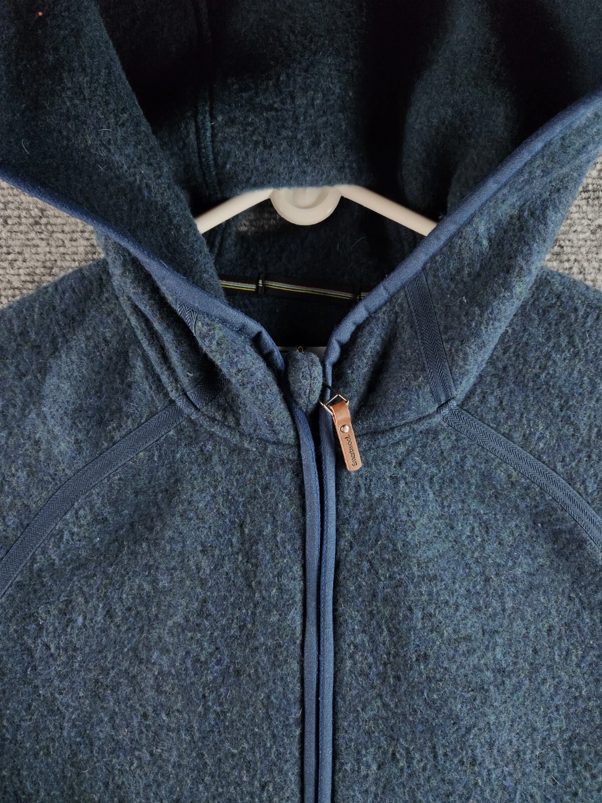 smartwool long sleeve wool blend 3/4 zip hoodie