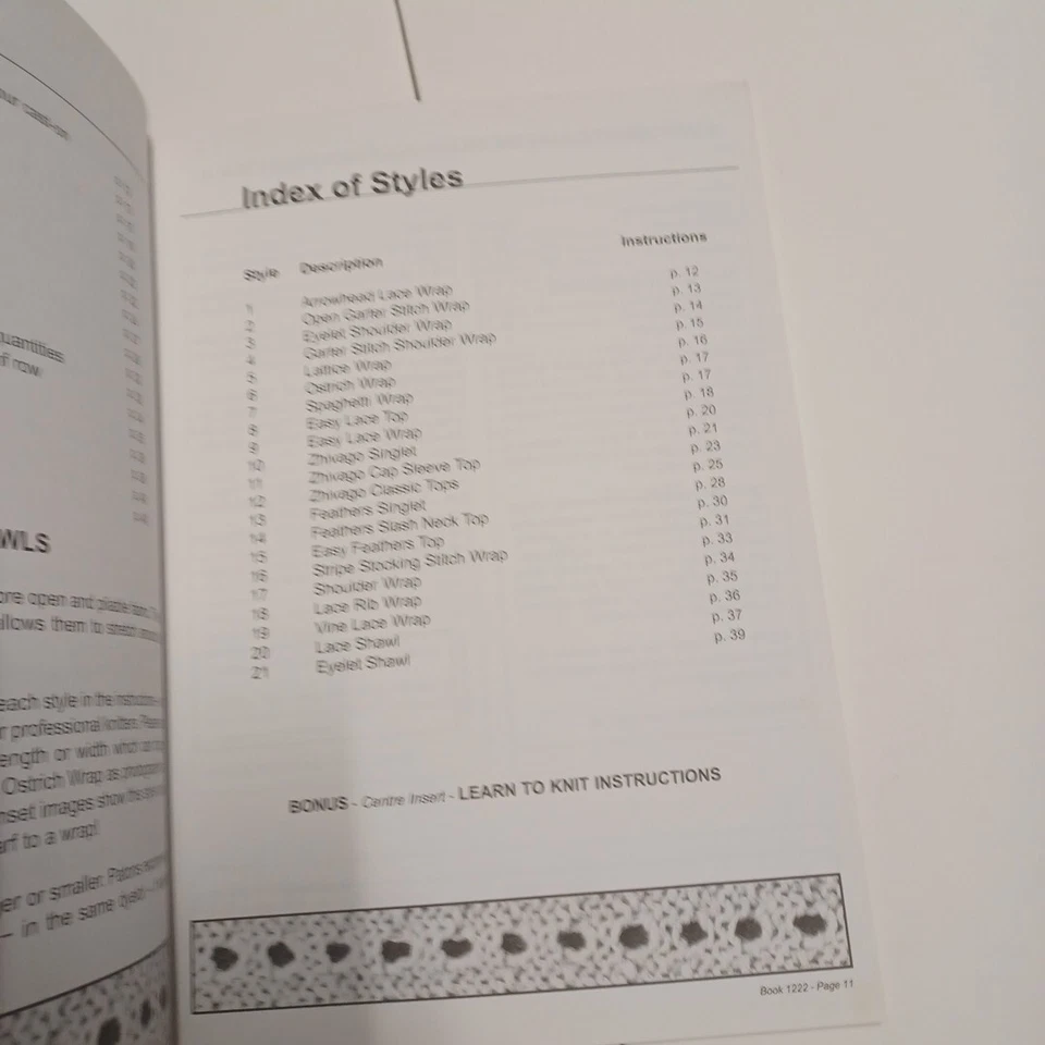 Patons Knitted Wraps & Tops in Ostrich, Feathers & Zhivago Book #1222 - Image 4 of 4