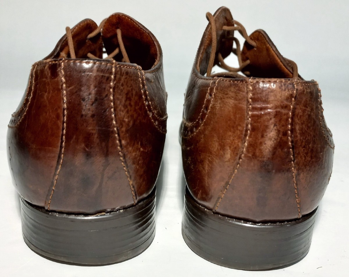 Carlo Morandi brown leather plain toe oxford Carlo Morandi Dress Shoes Mens 12 M Casual Oxford Brown  main image 3
