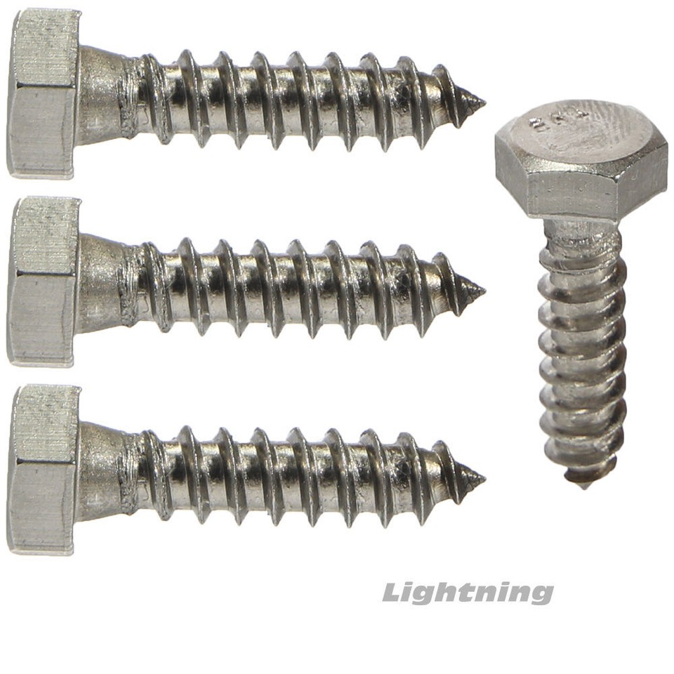 25 Vis à Bois Tête Hex 3/8 X 3 Pouces – Acier Galvanisé, Solide Pour Charpente Et Terrasse