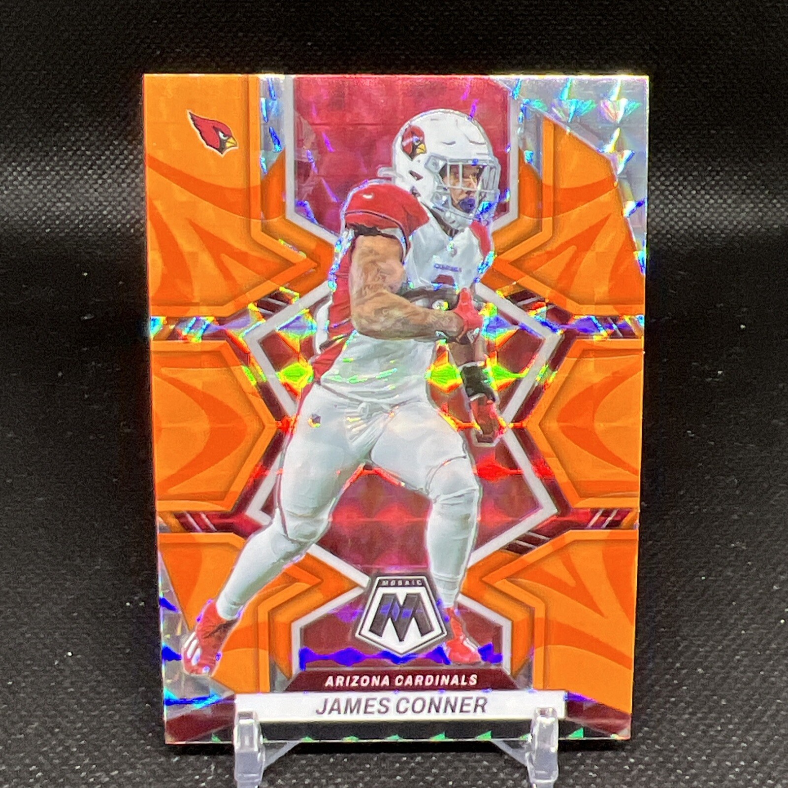 2022 Mosaic Football JAMES CONNER #201 Reactive Orange Arizona Cardinals