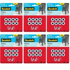 6 Packs 3M Scotch Sliders Move Furniture On Carpet 8 Pcs/Pack Total 48 Pcs 3/4