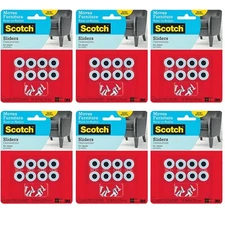 6 Packs 3M Scotch Sliders Move Furniture On Carpet 8 Pcs/Pack Total 48 Pcs 3/4"
