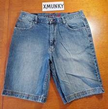 Vintage Y2K Reunion Skater Baggy Wide Leg Jorts Jean Shorts Size 36 South pole