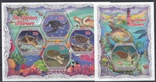 PK23263/ IVORY COAST – TURTLES – 2018 MINT MNH BLOCKS