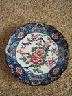 small decorative plate, floral design, made in Japan blue sticker — photo 1