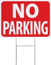 12"x18" No Parking Yard Sign with Stake(Durable Weather Resistant) (1pk,3pk,6pk)